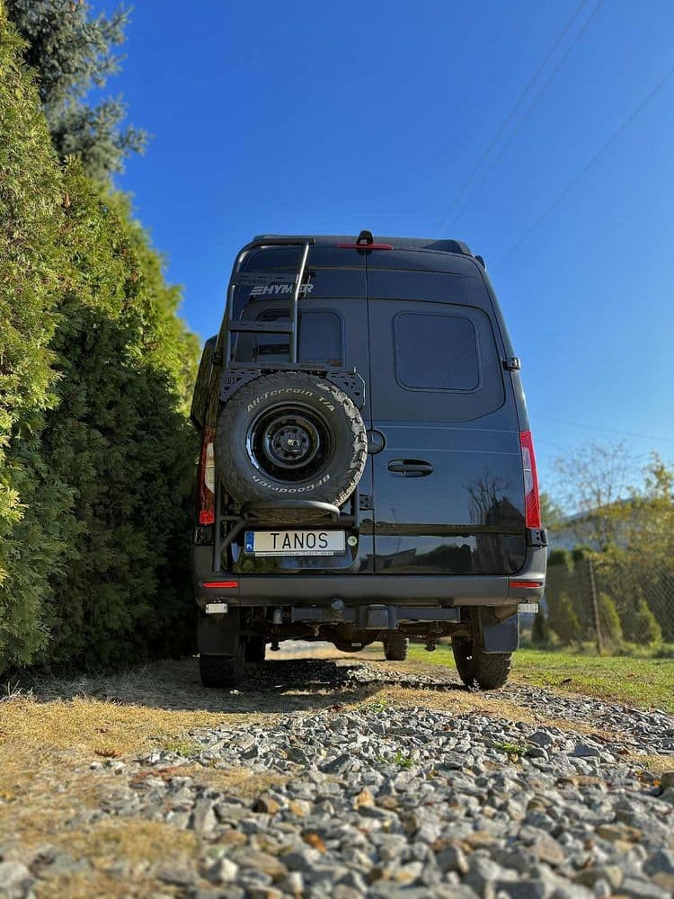 Aluminiowe mocowanie koła zapasowego z drabinką do Mercedes Sprinter 907 thumbnail 6