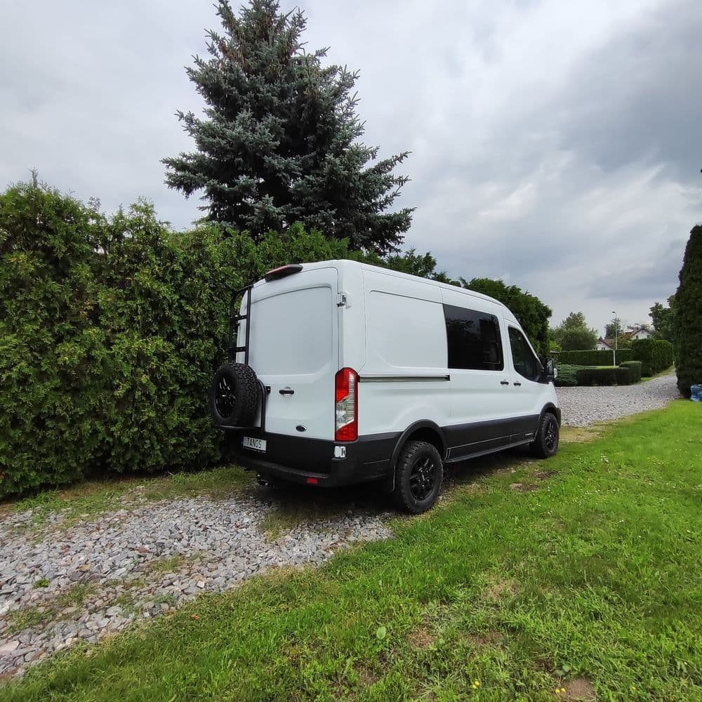 Aluminiowe Mocowanie koła z drabinką Transit mk8 thumbnail 7