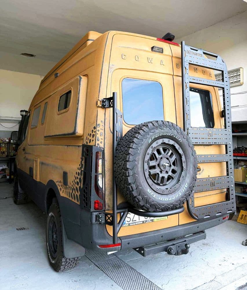Aluminiowe mocowanie koła zapasowego do Mercedes Sprinter 907