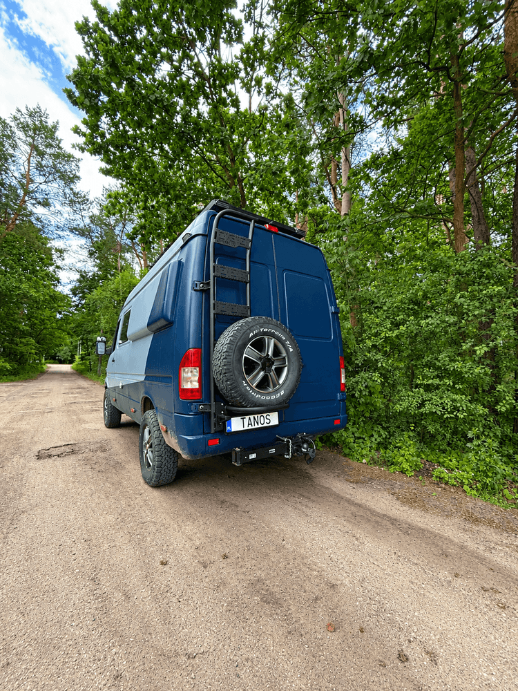 Aluminiowe mocowanie koła zapasowego z drabinką do Sprinter 903 thumbnail 2