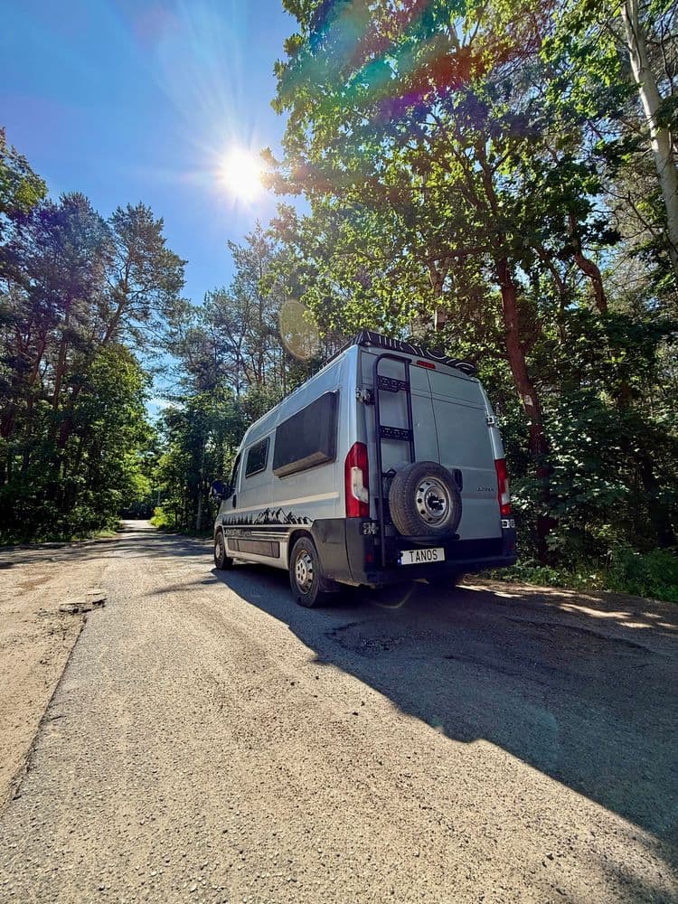 Aluminium-Halterung für das Ersatzrad mit Leiter für Fiat Ducato thumbnail 4